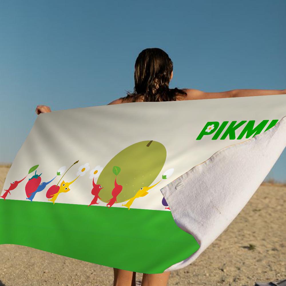 Pikmin Game Microfiber Blanket Quick Drying Beach Towels Oversized Printing Super Absorbent Pool Towel Blanket