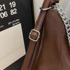 Classic Retro Leather Bag Ladies Chain Decor Hobo Bag Adjustable Strap Crossbody Bag with Multiple Compartments for Travel and Daily Commute