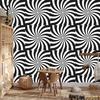 Hippie Wallpaper Background Graphite and White for Living Room and Bedroom 50x1000