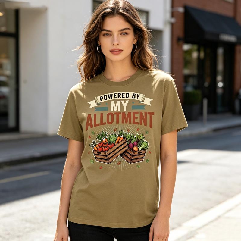 Powered By My AllotUnisext Graphic T Shirt Cute Vegetable Print Unisex Cotton Crew Neck Short Sleeve Daily Casual Street Tops