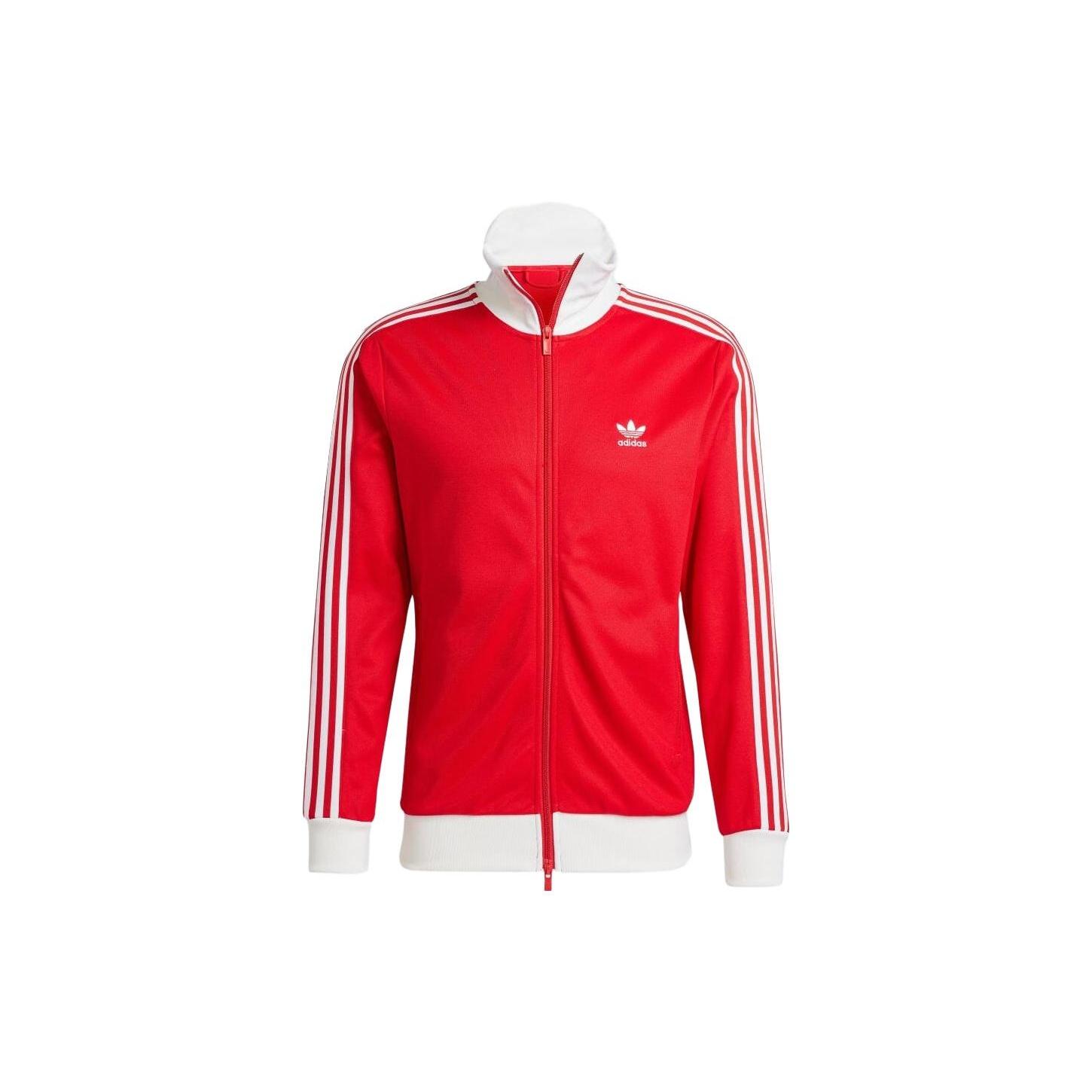 adidas Adicolor Classics Beckenbauer Track Jacket  Red White  Men s IM4511 XXL