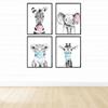 Nordic Animal Zebra Giraffe Blowing Bubbles Prints And Posters Wall Art Canvas Paiting Wall Pictures For Living Room Home Décor No Frame