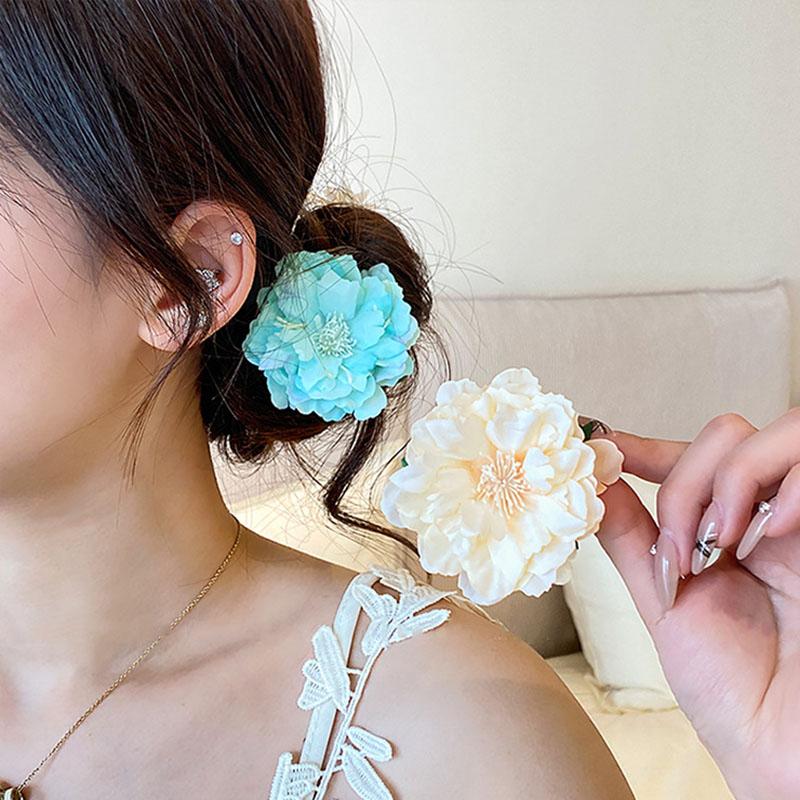 Böhmische Orchideenblüten Haarspange Romantische Braut Haarspangen Frauen Strand Hochzeit Urlaub Blume Pony Clip Haarnadel Haarschmuck