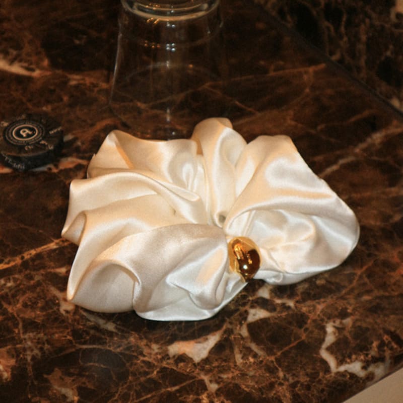 

Хаккеш Шелковая резинка_Белый кремовый White Cream