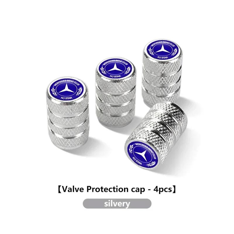 C200 E200 2025 New For Mercedes Benz For Benz Car Wheel Tire Valve Caps Tyre Stem Covers Airdust Waterproof W202 W212 W126 W140
