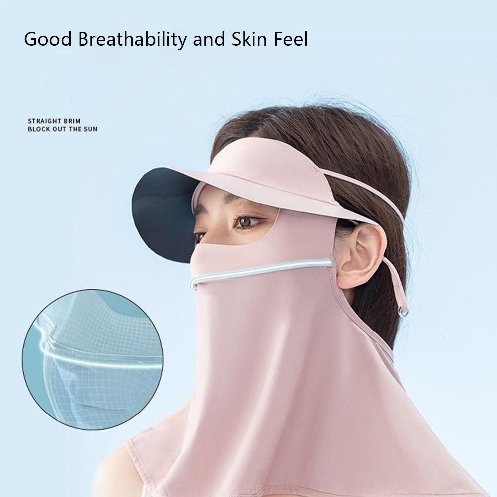 Ice Silk Anti-UV Neck Scarf Full Face Sunshade Face Mask Fashion Sun Protection Mask  Cycling