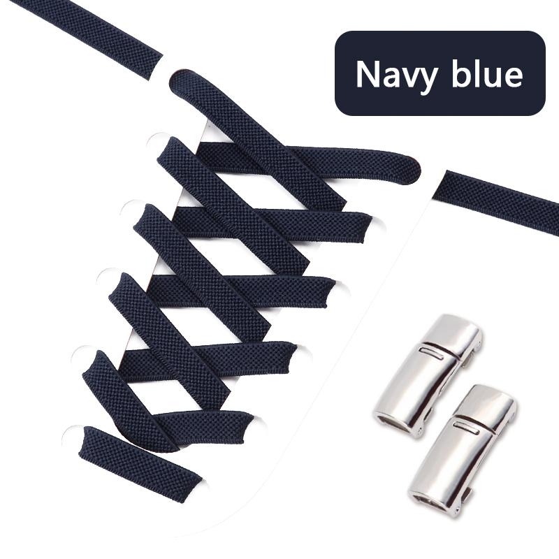 Magnetic Shoelaces without ties Elastic Laces Sneakers No Tie Shoe laces Tennis Kids Adult 8mm Flat Shoelace Shoe Accessories