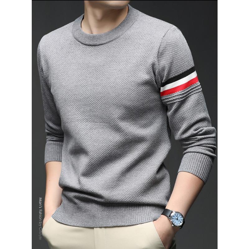Men Fashion Casual Thick Knitted Pullover Warm Bottoming Sweater Top