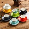 75ml European Style Cappuccino & Espresso Cup and Saucer Set for Afternoon Tea