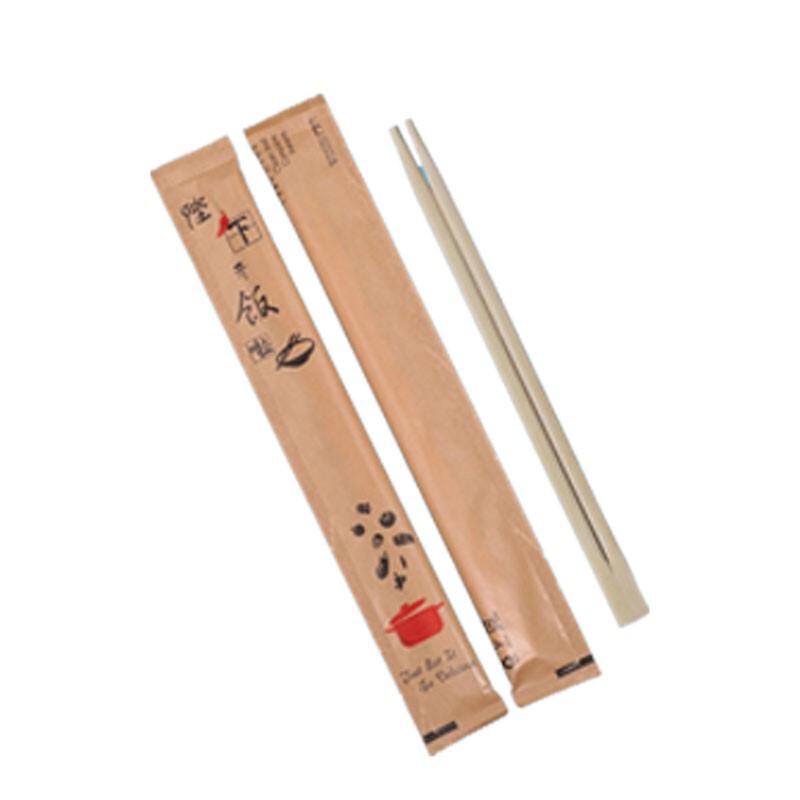 

Disposable Bamboo Chopsticks with Kraft Paper Packaging