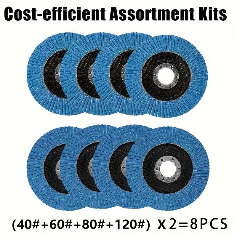 4/8/12Pcs 125mm Metal Sanding Flap Discs Angle Grinder Wheels Blade 40/ 60/80/120grit Flap Sanding Disc Angle Grinder Grinding