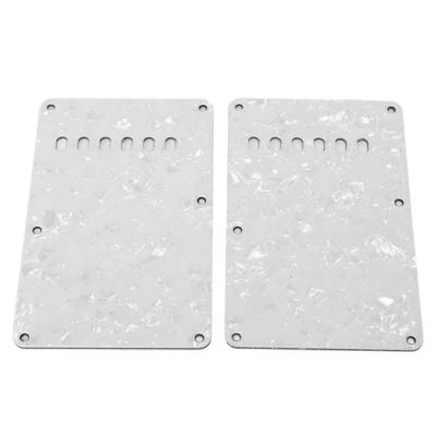 2PCS Electric Guitar Back Cover Plates with 6 Holes PVC Plastic Guitar Guard Backplate Replacement