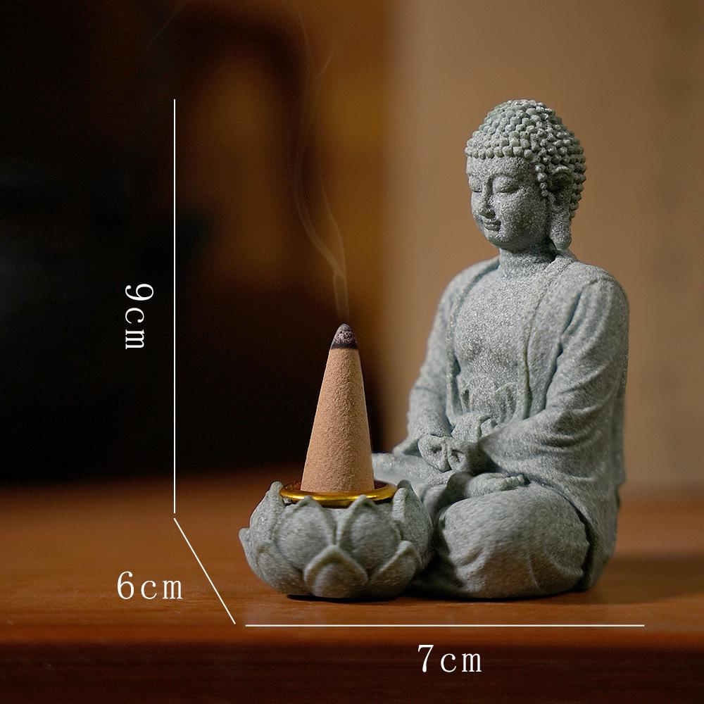 Zen Buddhist Statue Fish Tank Ornaments - Creative Chinese Style Home Decor