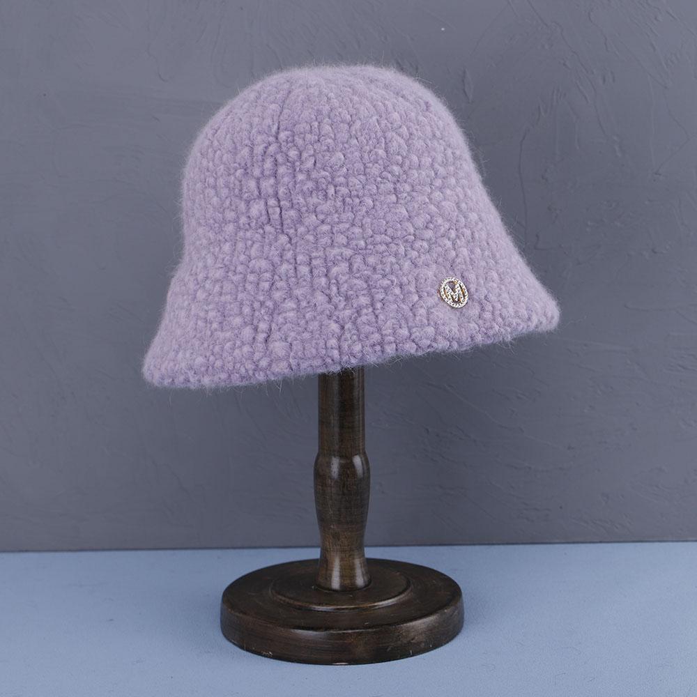 Hat Soft Women's Winter Bucket Hat Felt Lamb Wool for Girl Autumn and Winter Fashion Fur Panama Hip Hop Hat Off White Cap