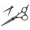 VOCOSTE Hair Scissors Hair Cutting Scissors Barber Scissors Stainless Steel Razor Black