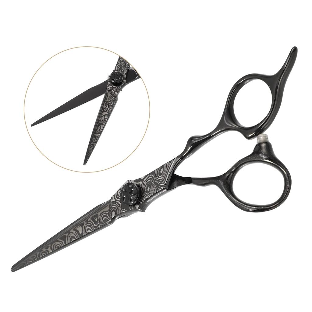 VOCOSTE Hair Scissors Hair Cutting Scissors Barber Scissors Stainless Steel Razor Black