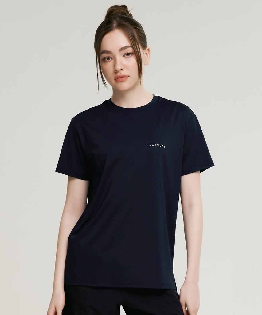 Leijibi Aero Touch Standard Fit Short Sleeve W T-Shirt Top Sleeve Dark Navy