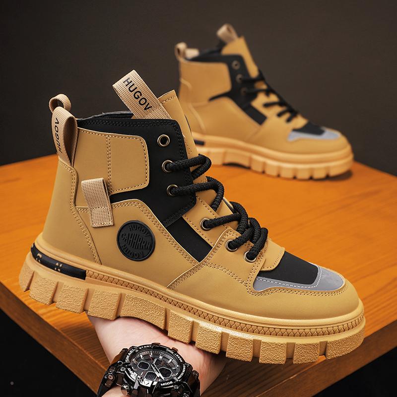 Fashion CYYTL Mens Winter Boots Casual Shoes Cowboy Combat Tactical Motorcycle Chelsea Ankle Work Outdoor Hiking Designer Luxury Leather