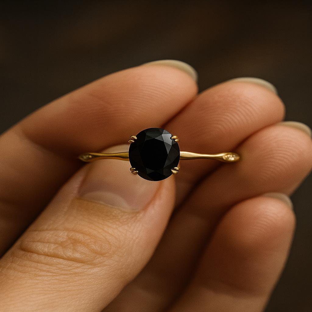 

Изящное кольцо с черным ониксом – Минималистичное кольцо с овальной огранкой с золотым покрытием, Кольцо с черным камнем в стиле ар-деко, Кольцо-заявление для женщин, Отделка серебром или золотом 10 US розовый