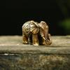Elephants Miniature Figurine Antique Bronze Animal Statue Craft Decor Copper Lucky Elephant Small Ornaments Brass Blessing