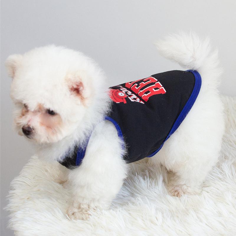 Summer Cotton Pet Vest for Small Dogs Cats Letter Print Dog T-shirts Puppy Clothing