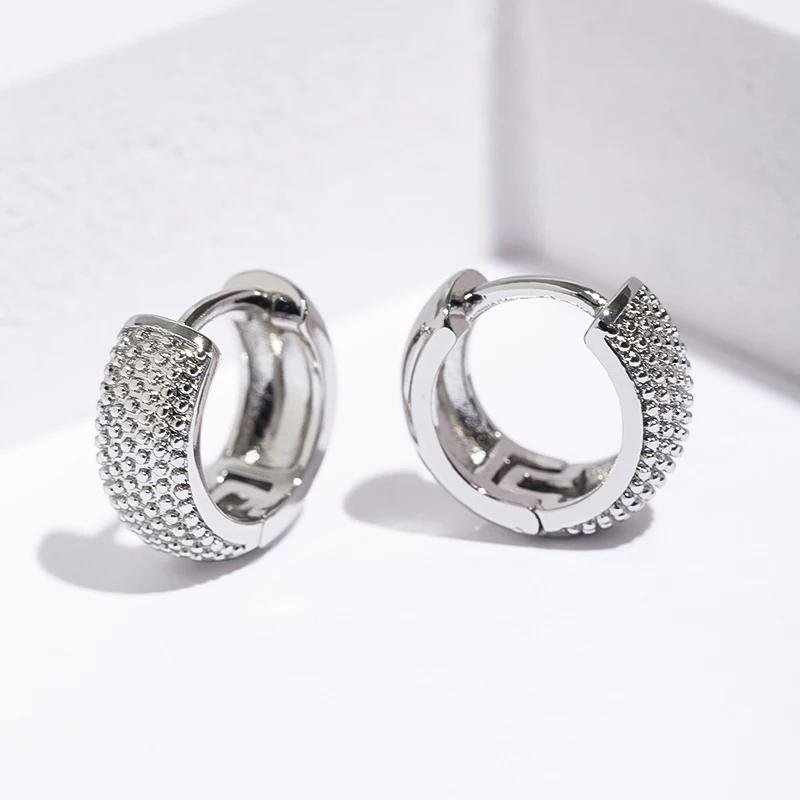 

New Minimalist Circle Round Hoop Earrings For Women Gold Color Geometric Prevent Allergy Mini Earrings High Quality Jewelry 12mm