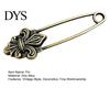 Bird Design Brooch Vintage Bronze Safety Pin, Large Feather Leaf Flower Lapel Coats Decorative Pin Men Women for Coats, Jackets, Hats, Bags