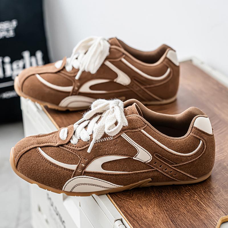 

Замшевые Ретро Кроссовки Мужские Оригинальные Коричневые Тренировочные Туфли Для Мужчин На Шнуровке Плоские Дизайнерские Туфли Мужские Удобные Уличные Мужские Повседневные Кроссовки 39