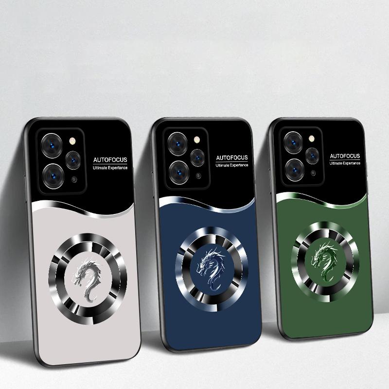 Circle New Dragon Head For Redmi Note 9 9S 10 11 12 12S 13 Pro+ Plus 5G India 14 Pro 4G Global 14S 13C 14C TPU Soft Phone Case