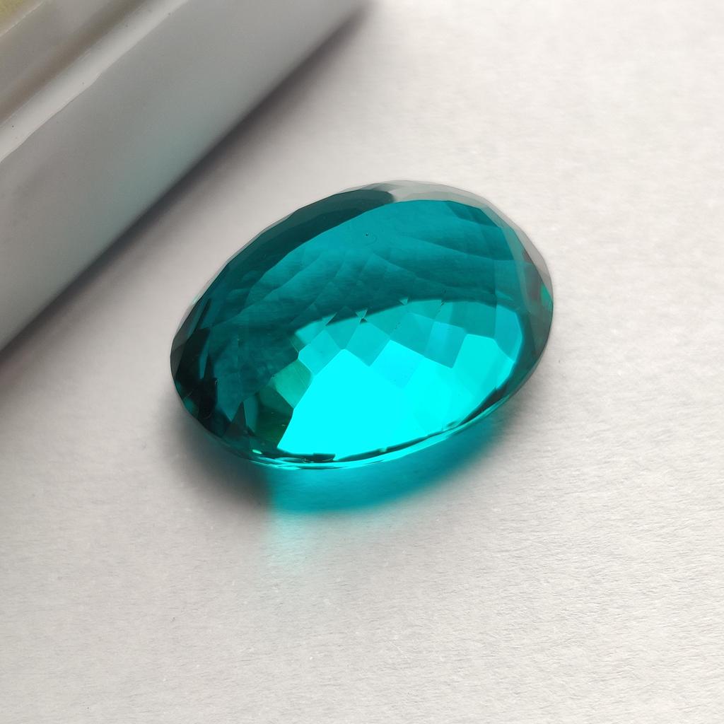 Clean Stone Natural Oval Cut Natural Glass Stone, Faceted Loose Stone, 31.80 Carat, 24x17x14 MM Size.