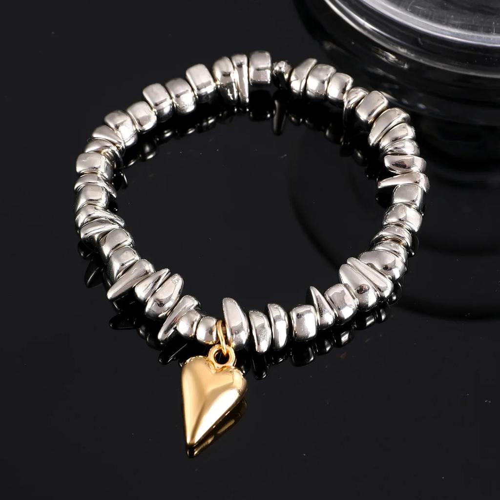 Personality Geometry Colored Metal Stone Bracelets Women Fashion Golden Hollow Link Charm Bracelets Party Jewerly Gifts