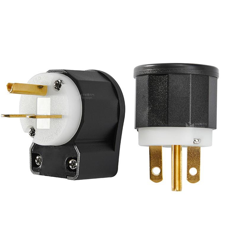 NEMA 6-15 Right Angle 90° Cabinet Power Plug, 15A 250V