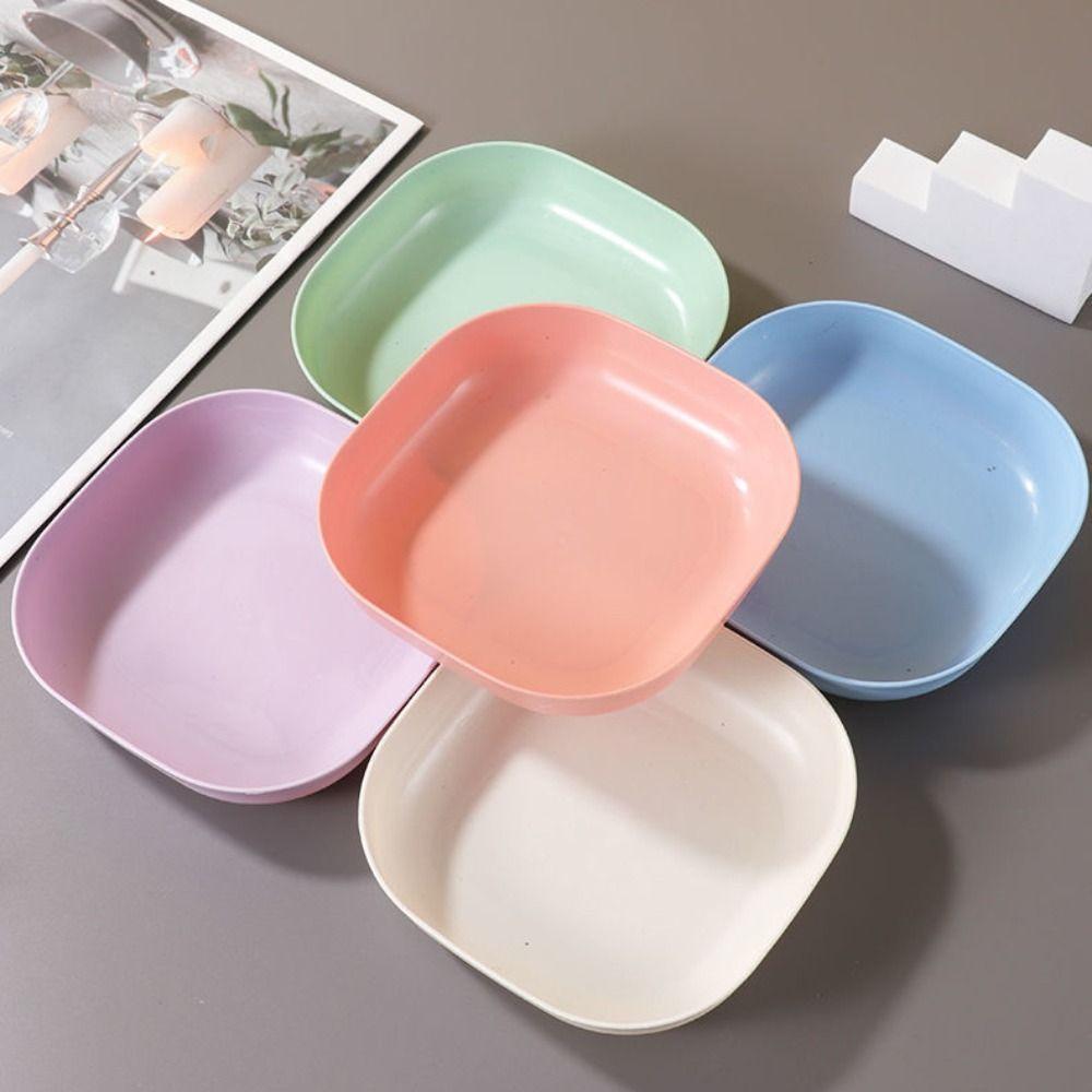 10PCS Random Color Multifunctional Dish Multicolor Snack Dish Candy Plate  Home Kitchen