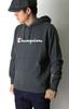 Hoodie Sweatshirt Long Sleeve Brushed Lining Classic Script Logo Print Hooded Sweatshirt Dark Green S [Champion] C3-Q107 Men's