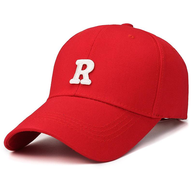 The new letter R baseball cap is on the market, fashionable men and women couples, trendy classic casual