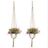 Gardening Greening Flower Pots Hemp Rope Hanging Net Flower Pot Basket Hanging Gondola Hand Made Twine 90cm 105cm 122cm