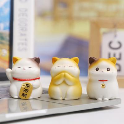 Cartoon Furui Kat FigurenNiedliche und entzückende HarzfigurenBüro Desktop Harzhandwerk