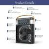 New 3 In 1 Portable Fan AIr Conditioner Household Mini Air Cooler LED Night Light Humidifier Air Adjustment Fan Office Home Fan