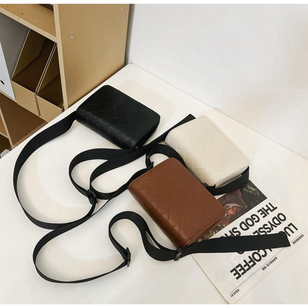 Solid Color Men's Crossbody Bag Harajuku Messenger Bag Portable Men's Shoulder Bag Male