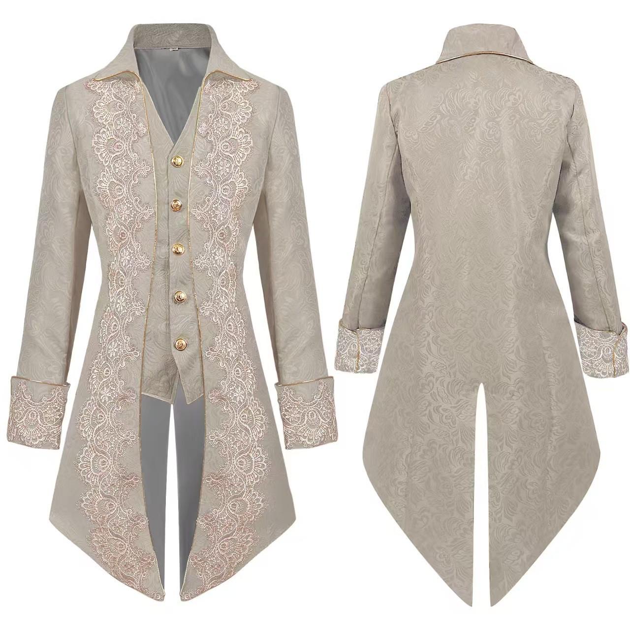 

Стимпанк Мужской Готический Викторианский Фрак Куртка XL