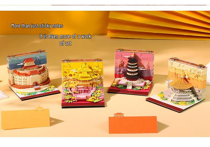 Laojun Mountain 3D Paper Sculpture Scenic Souvenir & Sticky Note Pad
