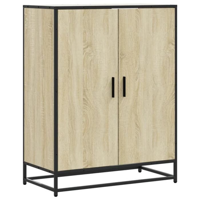 VidaXL Shoe Cabinet Sonoma Oak Engineered Wood and Metal 3300866