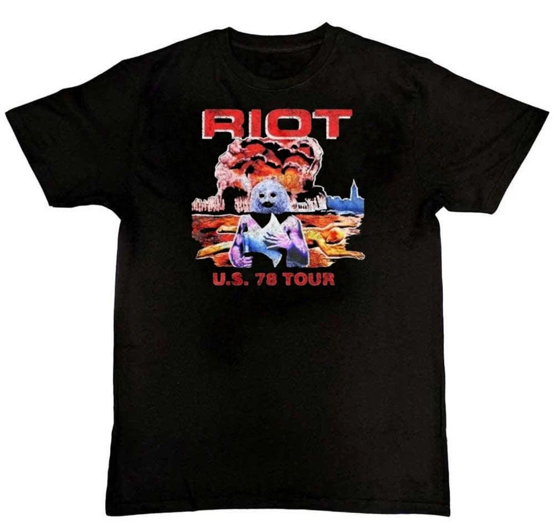Classic Riot V Band Graphic Print Mens T-Shirt S-4XL XL