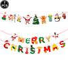 Merry Christmas Banner Hanging Swirl Decorations Set Xmas Holiday Santa Snowman Elk Sign Hanging Indoor Decor Party Supplies