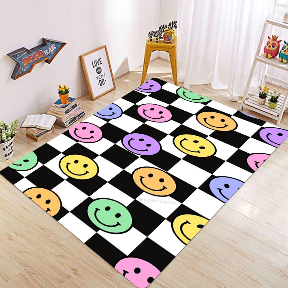 

MINISO Disney Скандинавская Легкая Роскошь Улыбка Простота Ковер Спальня и Гостиная Внутреннее Использование Украшение Подарок 50X80cm