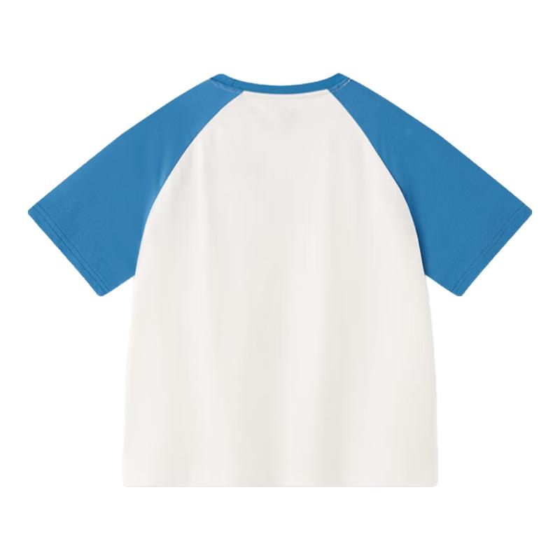 MQD Boys' Raglan Sleeve Colorblock Cartoon T-shirt