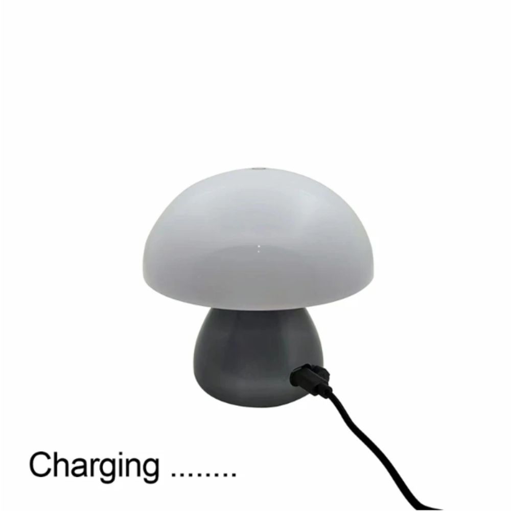 Warm White Lights Mushroom LED Table Lamp Dimmable Function USB Charging Port USB Charging Night Light Touch Control