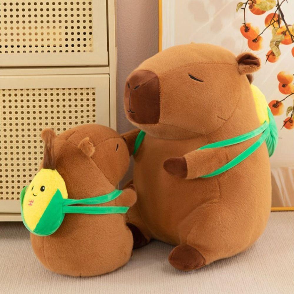 Simulation Corn Capybara Plush Toy Fluffy Capybara Fluffty Doll Kids Birthday Gifts