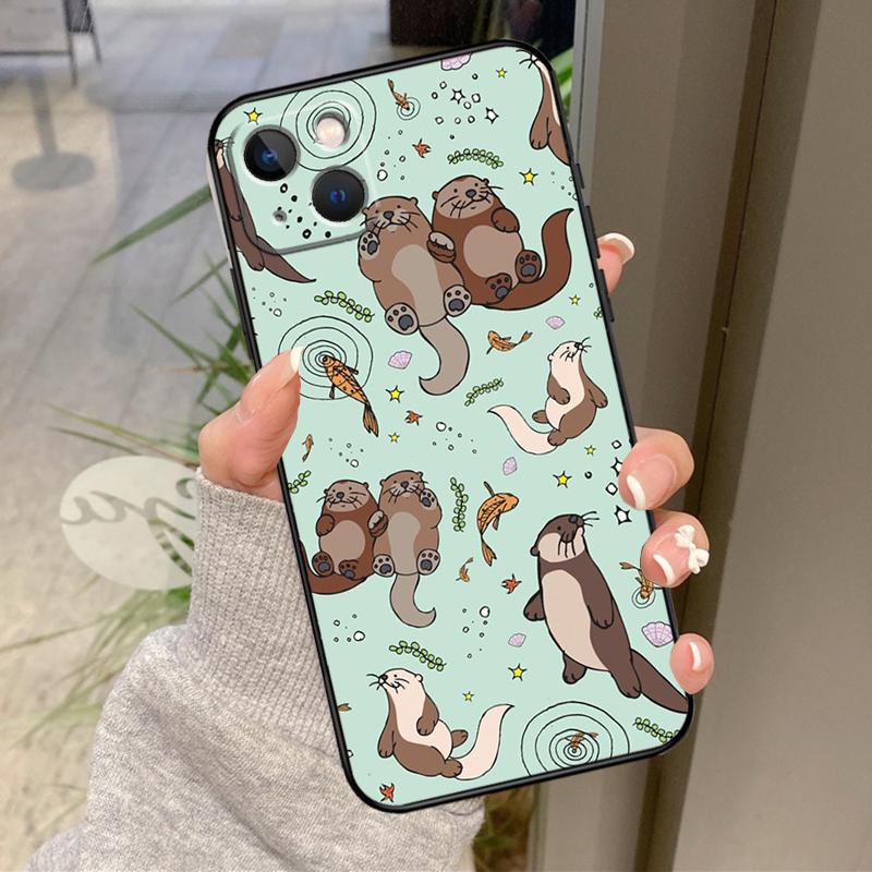 

Sea Otter Pattern Case For iPhone 16 Pro Max 15 14 12 11 13 17 Pro Max Plus 12 13 Mini 16e 17 Air Back Cover iPhone 12Pro MAX