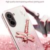 For OnePlus Ace 5 Racing 5G/Nord CE5 5G Case Dragonfly Kickstand TPU Flowers Glitter Phone Cover